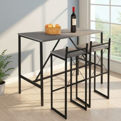 Crego Megapap metal - melamine stand bar table in anthracite color 100x45x89cm.