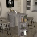 Τραπέζι μπαρ Vigne Megapap χρώμα γκρι σκυροδέματος 150x51,6x101,8εκ.