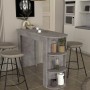 Τραπέζι μπαρ Vigne Megapap χρώμα γκρι σκυροδέματος 150x51,6x101,8εκ.