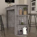 Τραπέζι μπαρ Vigne Megapap χρώμα γκρι σκυροδέματος 150x51,6x101,8εκ.