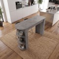 Τραπέζι μπαρ Vigne Megapap χρώμα γκρι σκυροδέματος 150x51,6x101,8εκ.