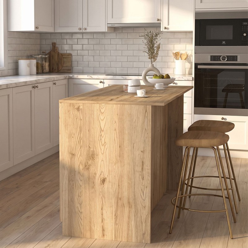Τραπέζι - Πάγκος κουζίνας Peres Megapap χρώμα sepet oak 150x70x91,8εκ.