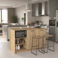 Τραπέζι - Πάγκος κουζίνας Peres Megapap χρώμα sepet oak 150x70x91,8εκ.