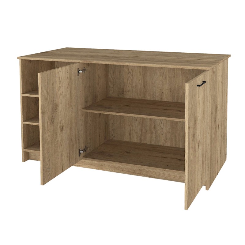Τραπέζι - Πάγκος κουζίνας Peres Megapap χρώμα sepet oak 150x70x91,8εκ.