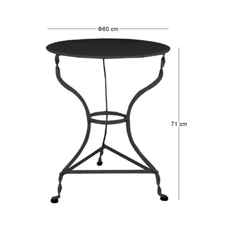 TRADITIONAL Coffee Table D60 Black K/D