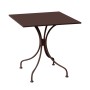 Τραπέζι Park μεταλλικό χρώμα sand brown 70x70x71εκ.