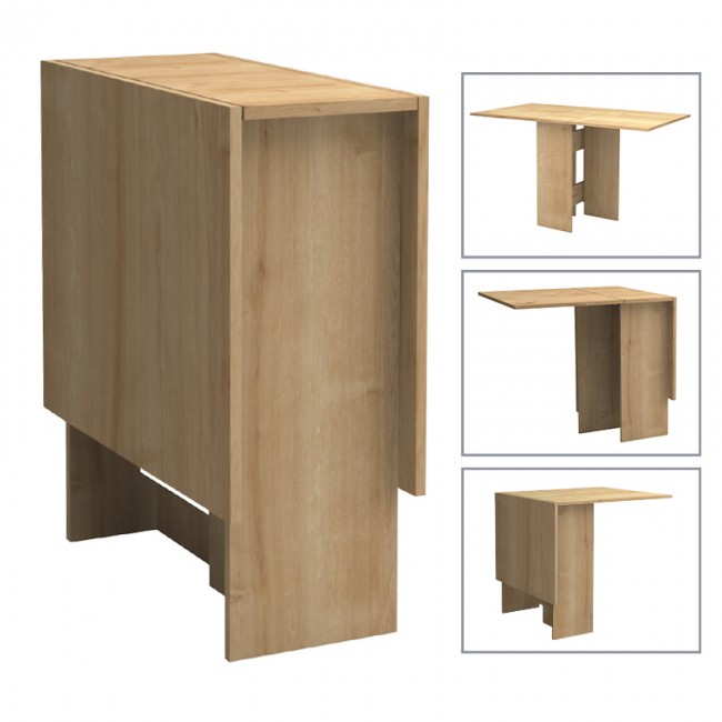 Τραπέζι Pepe Megapap επεκτεινόμενο χρώμα φυσικό οξιάς 28(56+56)x77x75εκ.