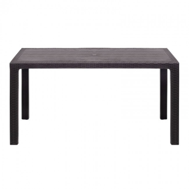 Τραπέζι πολυπροπυλενίου Kalan Megapap χρώμα καφέ 150x90x75εκ.