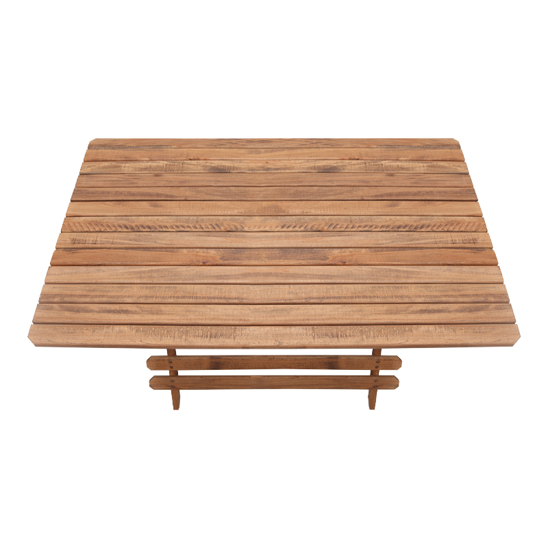 Queen Megapap foldable table by beech wood in walnut color 120x80x75cm.