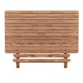Queen Megapap foldable table by beech wood in walnut color 120x80x75cm.