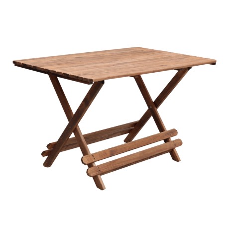 Queen Megapap foldable table by beech wood in walnut color 140x80x75cm.