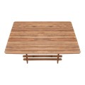 Queen Megapap foldable table by beech wood in walnut color 140x80x75cm.