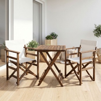 Τραπέζι πτυσσόμενο Queen Megapap από ξύλο οξιάς σε χρώμα καρυδί εμποτισμού 60x60x75εκ.