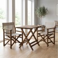 Queen Megapap foldable table by beech wood in walnut color 80x60x75cm.