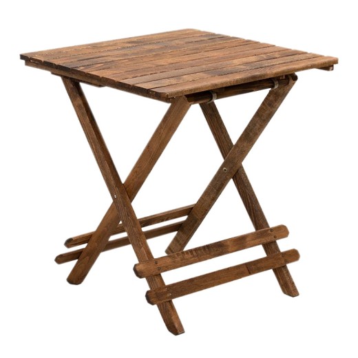 Queen Megapap foldable table by beech wood in walnut color 80x80x75cm.