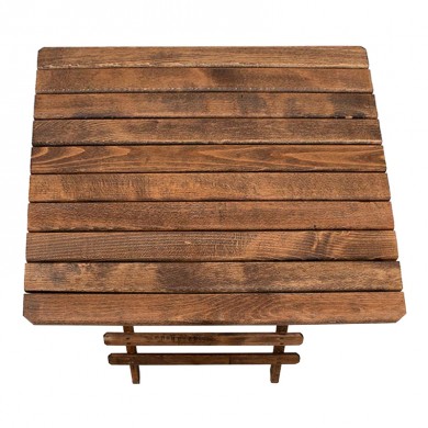 Queen Megapap foldable table by beech wood in walnut color 80x80x75cm.