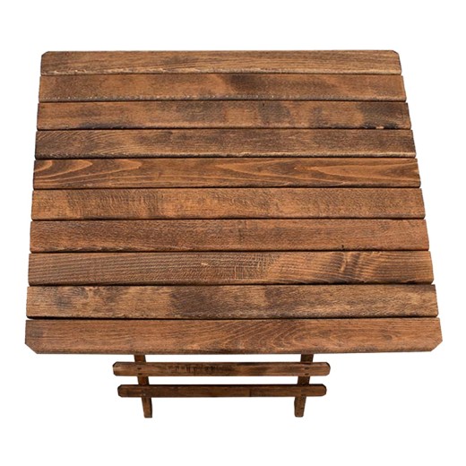 Queen Megapap foldable table by beech wood in walnut color 80x80x75cm.