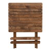 Queen Megapap foldable table by beech wood in walnut color 80x80x75cm.