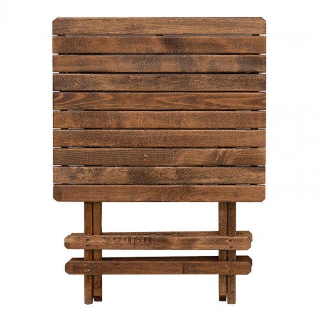 Queen Megapap foldable table by beech wood in walnut color 80x80x75cm.