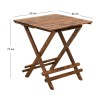 Queen Megapap foldable table by beech wood in walnut color 80x80x75cm.
