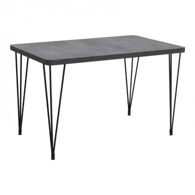 Roger Megapap Mdf/metallic table in dark grey concrete color 120x70x75cm.