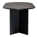 Sablin Megapap melamine dining table in black wood color 180x89.5x75cm.