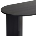 Sablin Megapap melamine dining table in black wood color 180x89.5x75cm.