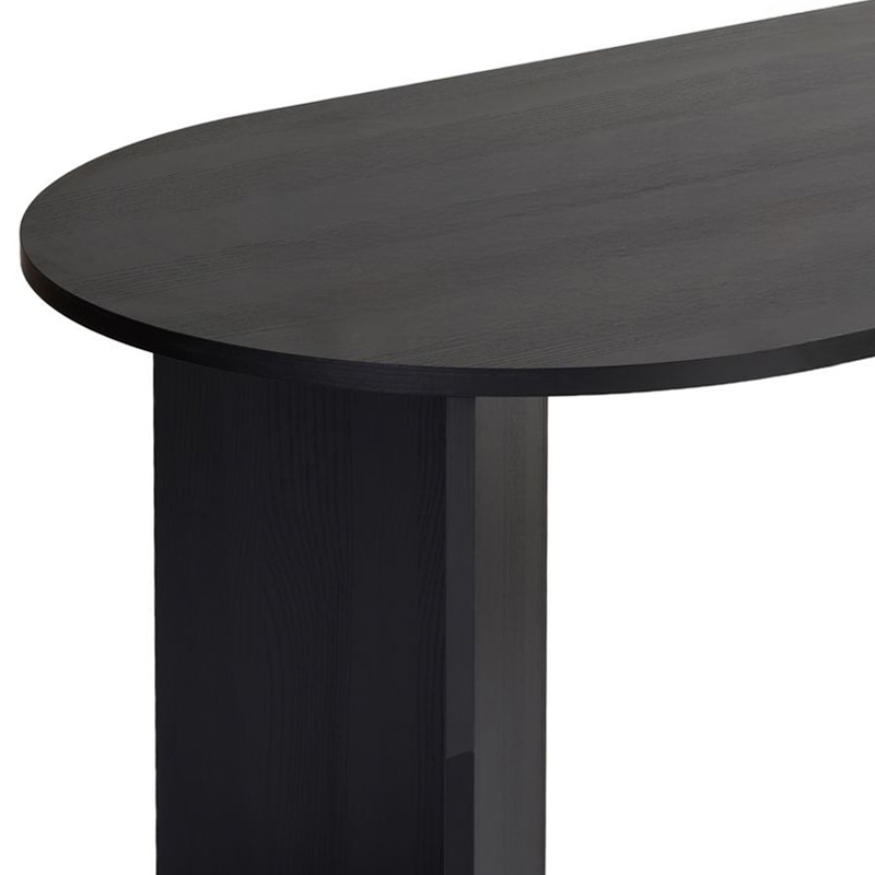Sablin Megapap melamine dining table in black wood color 180x89.5x75cm.