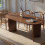 Sablin Megapap melamine dining table in walnut color 180x89.5x75cm.