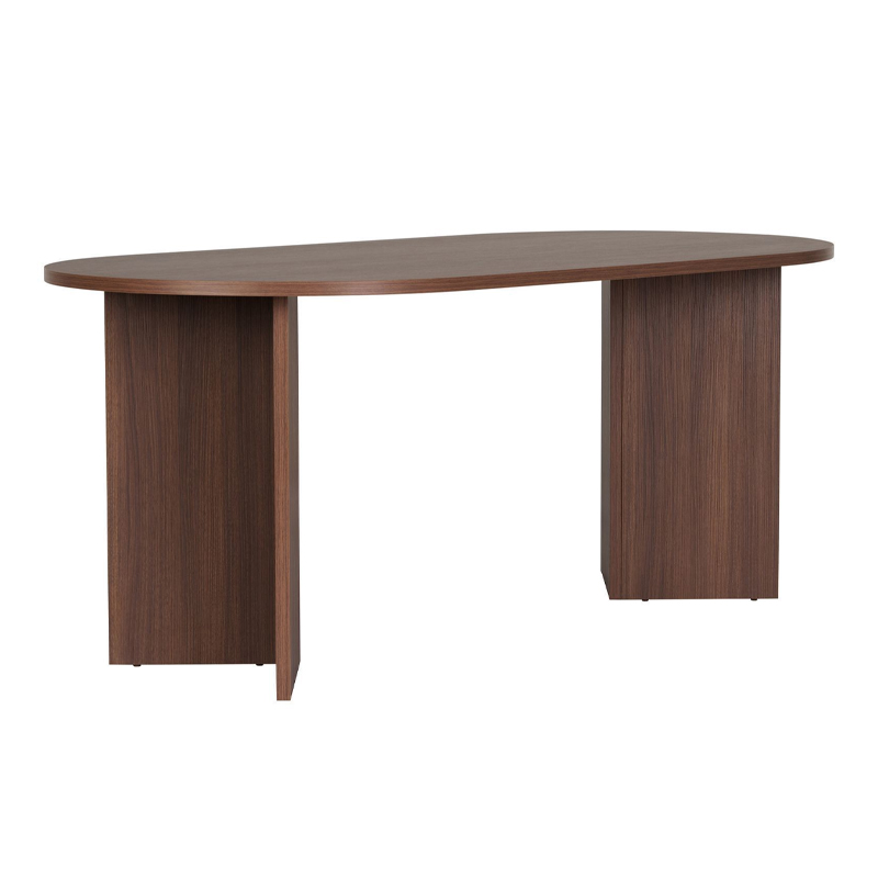 Sablin Megapap melamine dining table in walnut color 180x89.5x75cm.