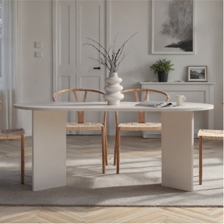 Τραπέζι Sablin Megapap χρώμα λευκό 180x89,5x75εκ.
