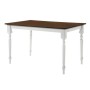 Τραπέζι Saloon ξύλινο χρώμα καρυδί - λευκό 150x90x74εκ.