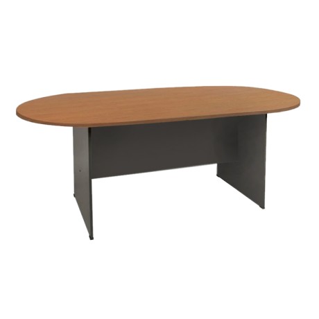 Conference oval table in  cherry / dakr grey color 240x120x75cm.