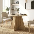 Τραπέζι Tailor Megapap χρώμα sapphire oak Ø100x75,7εκ.