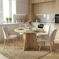 Tailor Megapap melamine dining table in sapphire oak color Ø120x75,7cm.