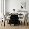 Τραπέζι Tailor Megapap χρώμα sencron black Ø120x75,7εκ.