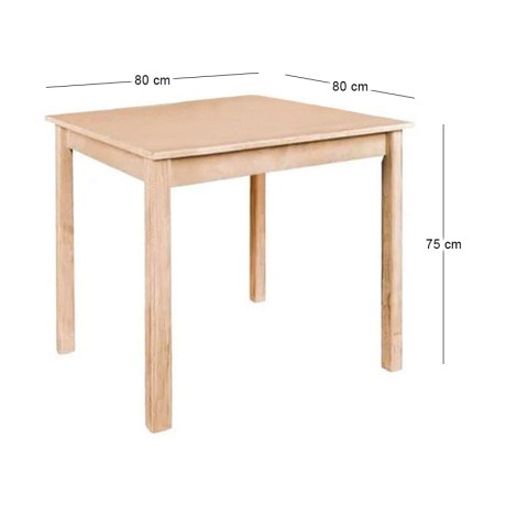 ΤΑVERNA Table 80x80 Impregnation Natural K/D
