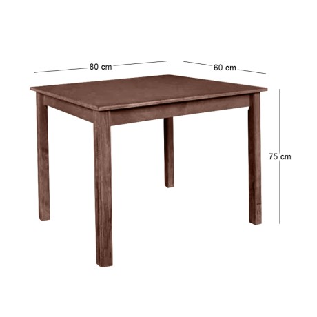 ΤΑVERNA Table 60x80 Impregnation Walnut K/D