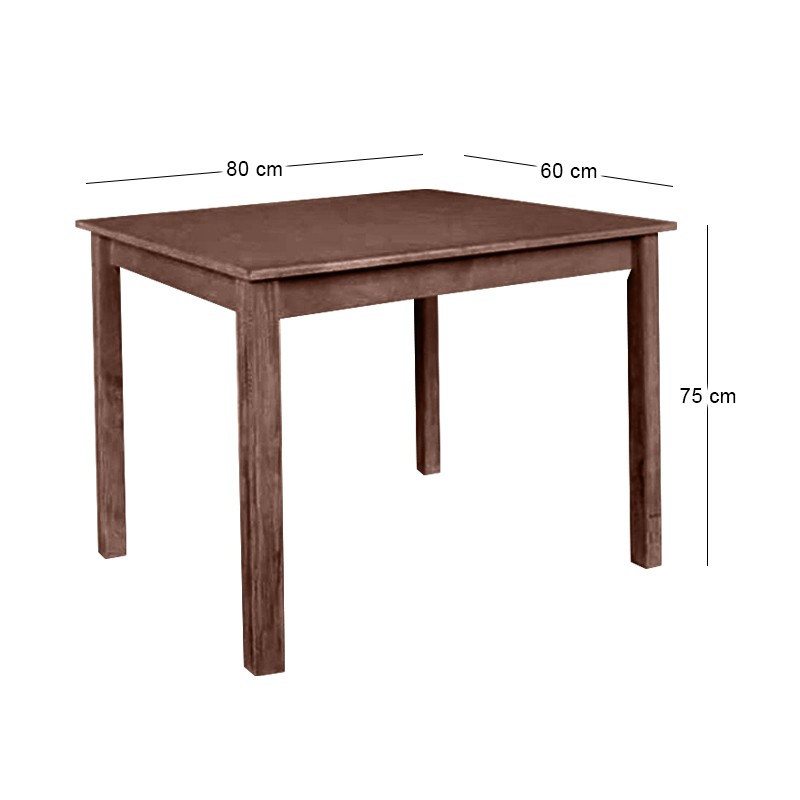 ΤΑVERNA Table 60x80 Impregnation Walnut K/D