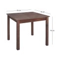 ΤΑVERNA Table 70x70 Impregnation Walnut K/D