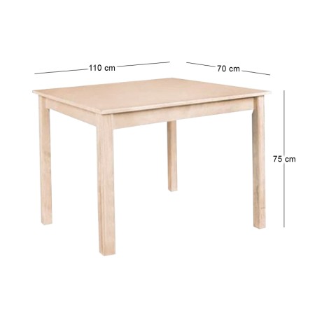 ΤΑVERNA Table 70x110 Unpainted K/D