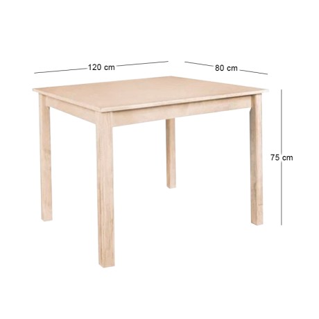 ΤΑVERNA Table 80x120 Unpainted K/D