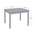 ΤΑVERNA Table 80x120 Impregnation Lacquer Grey K/D