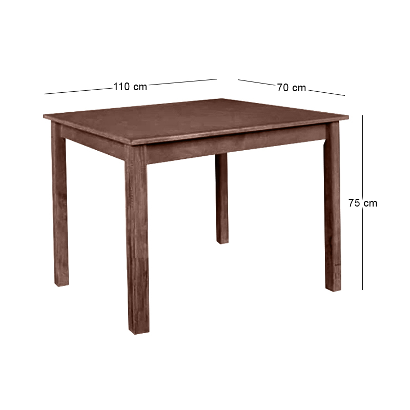 ΤΑVERNA Table 70x110 Impregnation Walnut K/D