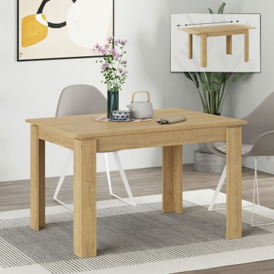 Τραπέζι Tolmen Megapap επεκτεινόμενο χρώμα sapphire oak 120/170x80x75εκ.