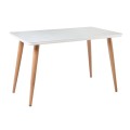UNION Table 120x70cm Natural Paint/Glass White