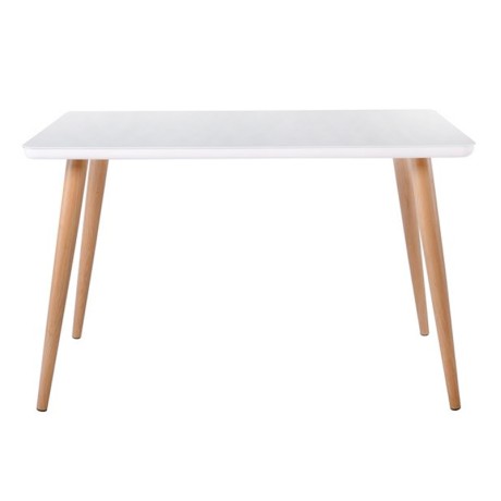 UNION Table 120x70cm Natural Paint/Glass White