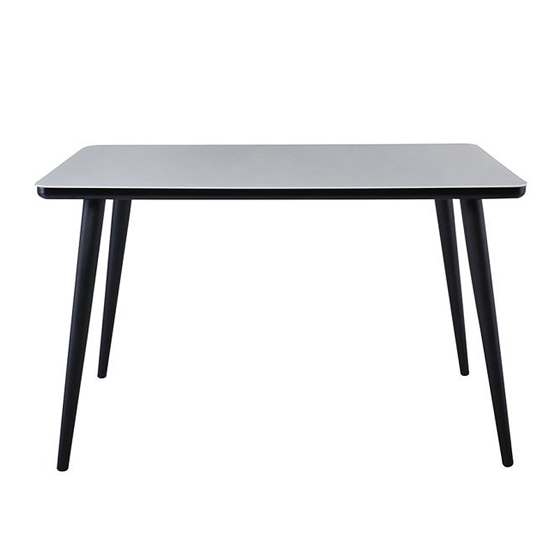 UNION Table 120x70cm Black Paint/Glass White
