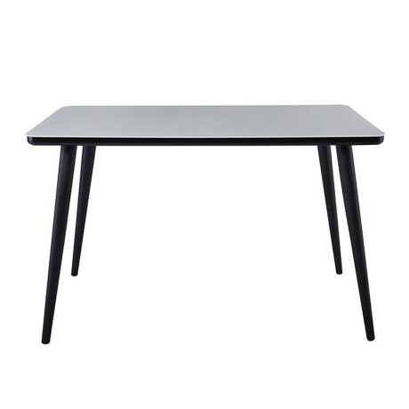 UNION Table 130x80cm Black Paint/Glass White
