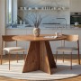 Virela Megapap melamine dining table in atlantic pine color Ø120x75cm.